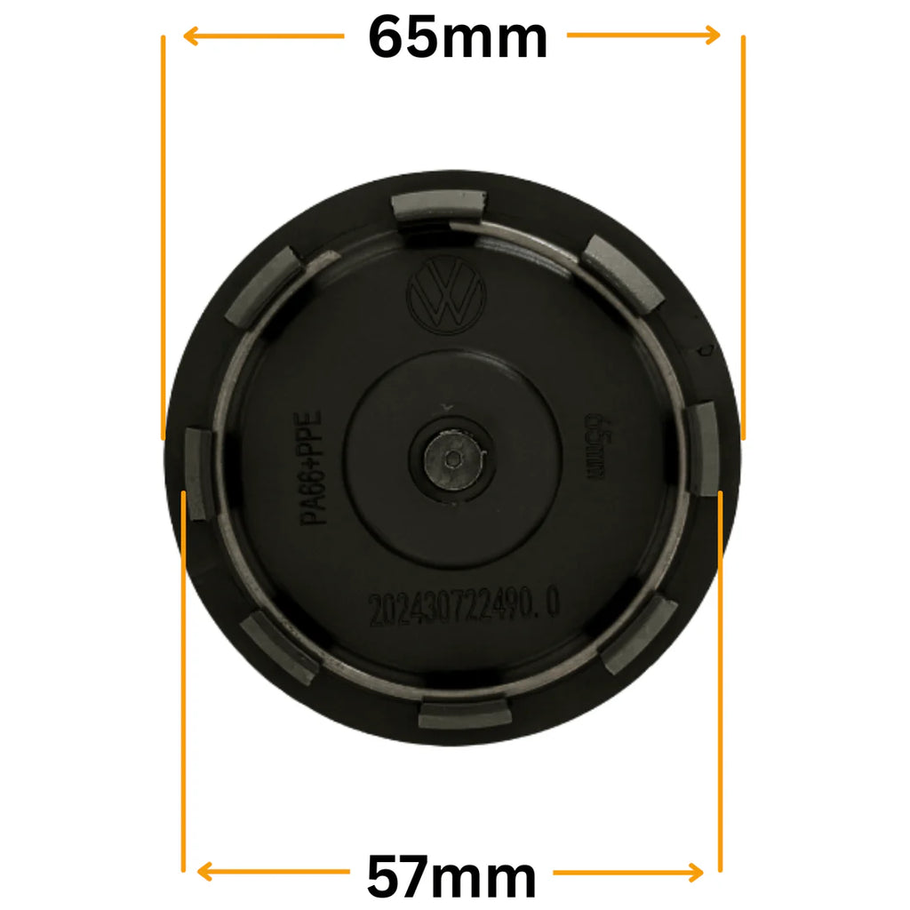 Volkswagen Floating Center Caps 65mm