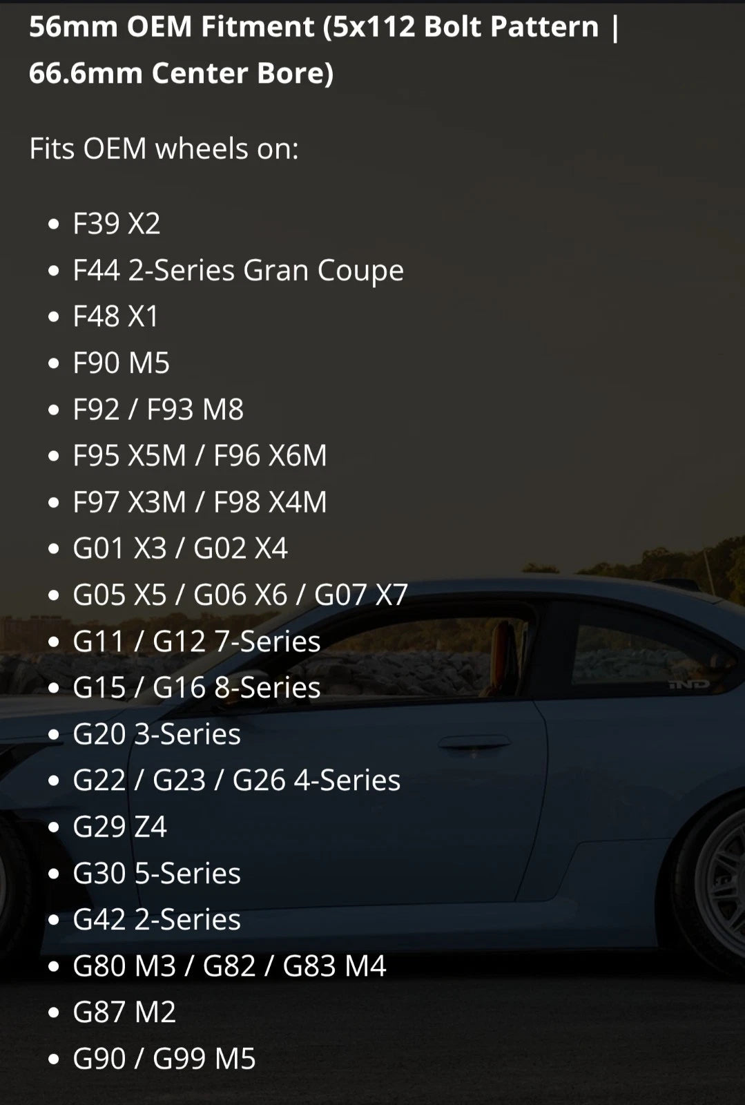 BMW Floating Center Caps 56/68mm